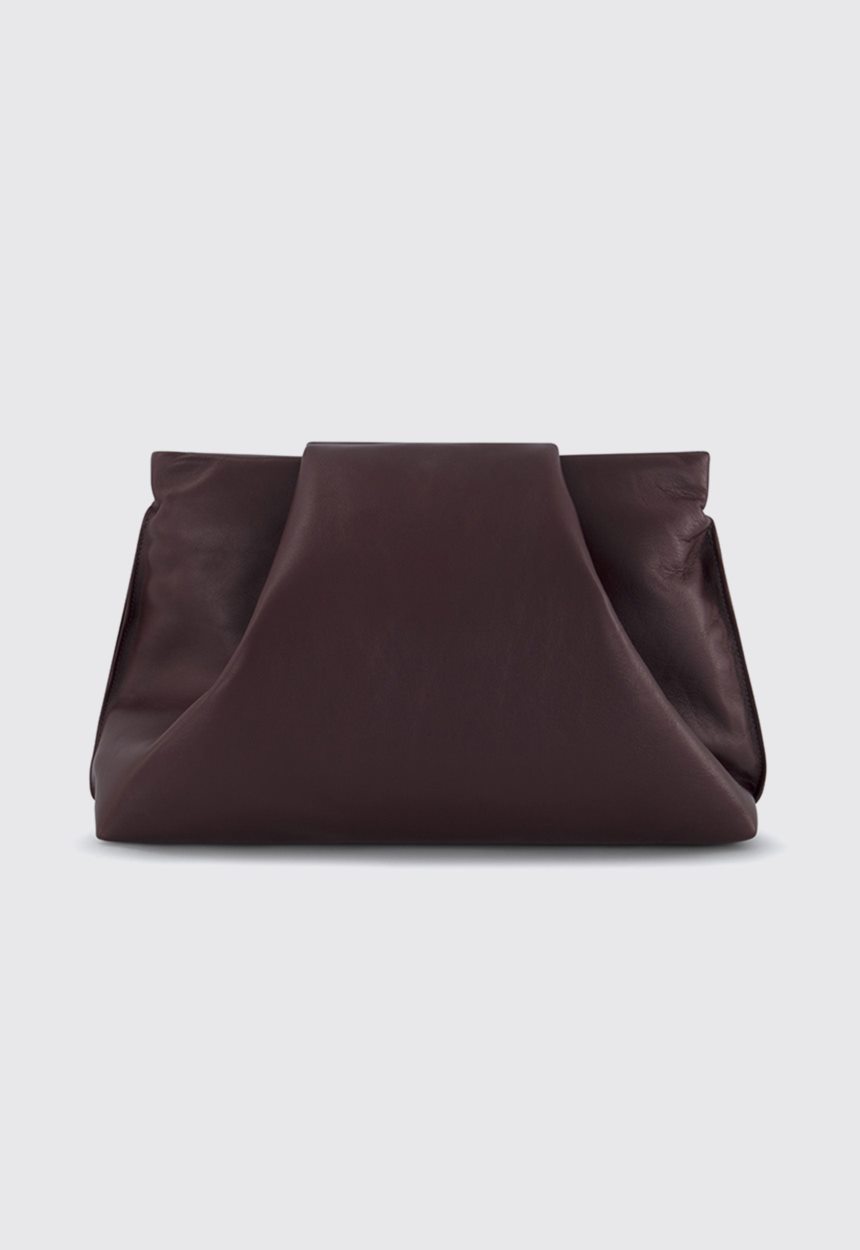 Jac + Jack A ESQUE Fold Clutch Bag - Smooth Burgundy